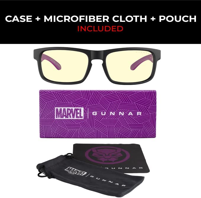 Gunnar optiks GUNNAR - Gaming Glasses - Blocks 65% Blue Light - Enigma Black Panther Amber Lens