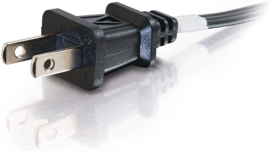C2g/ cables to go C2G Power Cord, Universal Power Cord, 2-Slot Non-Polarized, 14 AWG, Black, 6 Feet (1.82 Meters), Cables to Go 27398 6 Feet Non-Polarized