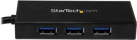 StarTech.com USB 3.0 Hub with Gigabit Ethernet Adapter - 3 Port - NIC - USB Network / LAN Adapter - Windows & Mac Compatible (ST3300GU3B) Black Black w/ 3 USB Ports