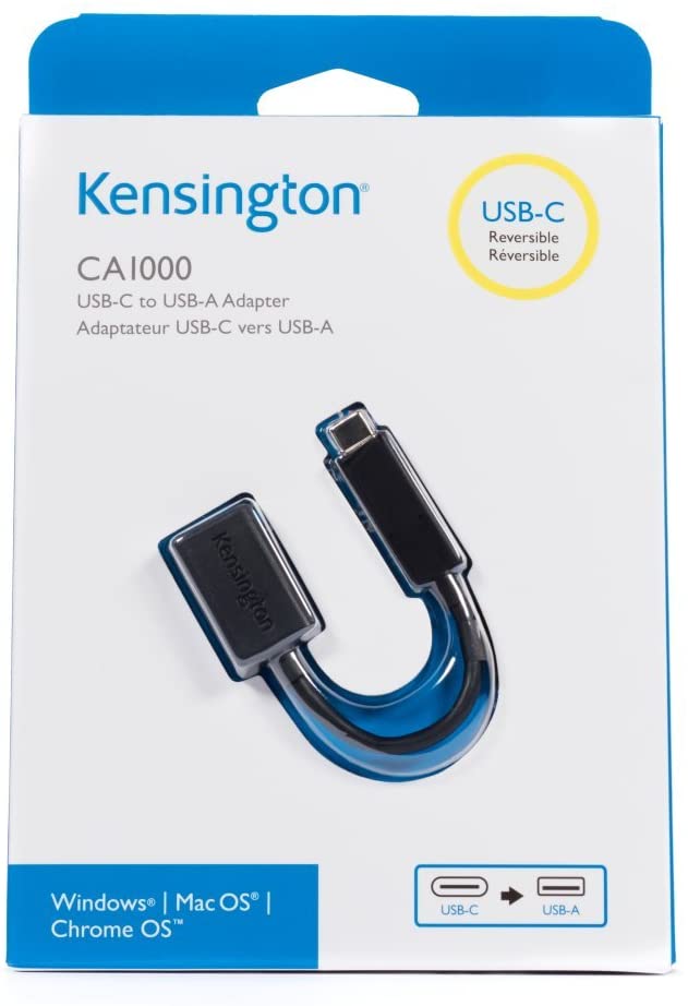 Kensington CA1000 USB-C to USB 3.0 Adapter for USB Type-C Devices (K33992WW)