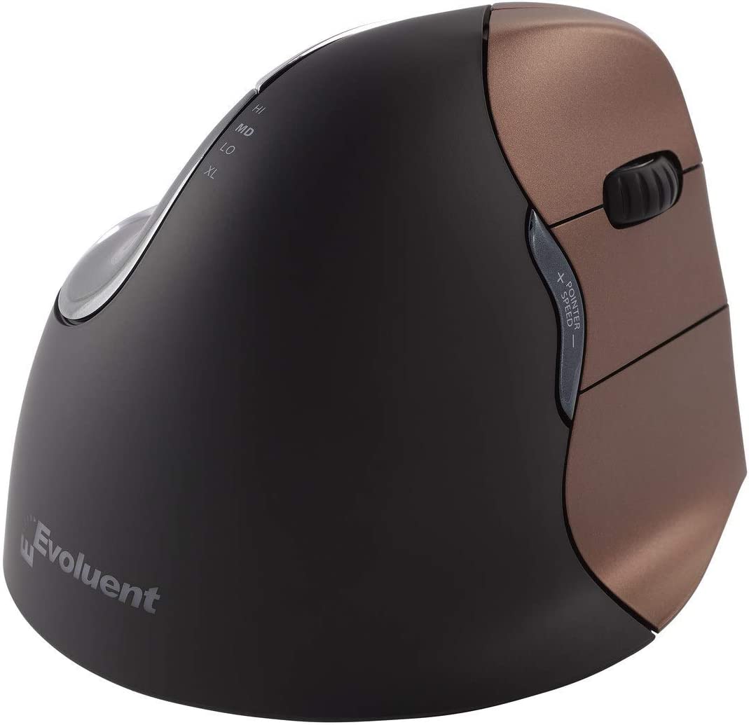 Evoluent VM4SW VerticalMouse 4 Right Hand Ergonomic Mouse with Wireless Connection (Small Size)