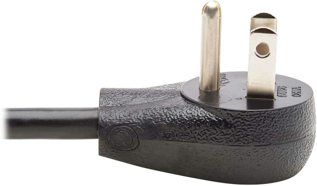 Tripp Lite Power Extension Cord Right-Angle 5-15P to 5-15R 18AWG 10A 25ft (P022-025-15D)