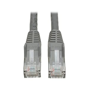 Tripp Lite Cat6 Gigabit Snagless Molded Patch Cable (RJ45 M/M) - Gray, 25-ft.(N201-025-GY) 25-ft. Gray