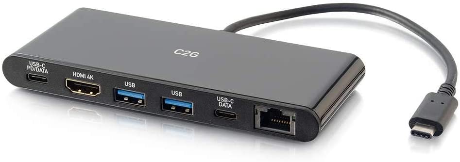 C2g/ cables to go C2G Docking Station, USB C Docking Station, 4K Docking Station, Compatible with USB-C & Thunderbolt 3 Laptops, Black, Cables to Go 28845