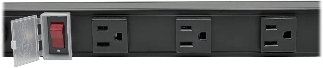 Tripp Lite 8 Outlet Power Strip, 120V, 15A, NEMA 5-15R, 5-15P Plug, Black, 24" (PS2408B) 8 Outlet, 15ft Cord (Black)
