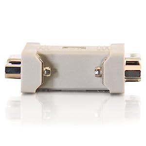 C2G 08075 DB9 Male to DB9 Female Serial RS232 Null Modem Adapter, Beige 1.5 Inch