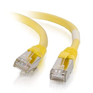 C2g/ cables to go C2G 00860 Cat6 Cable - Snagless Shielded Ethernet Network Patch Cable, Yellow (2 Feet, 0.60 Meters) STP 2 Feet Yellow