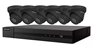 Hikvision usa Hikvision EKI-K82T46B Value Express Kit 8-Channel PoE 8MP 4K NVR with 2TB HDD & 6 4MP IP Turret Cameras