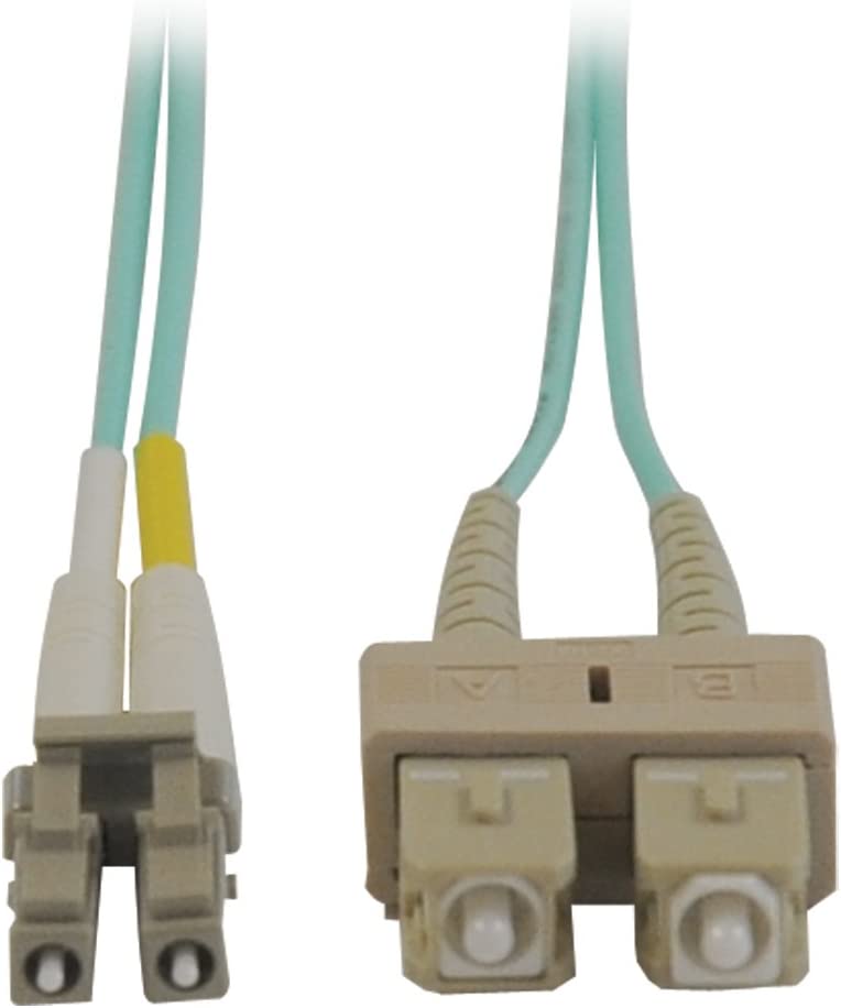 Tripp Lite 10Gb Duplex Multimode 50/125 OM3 LSZH Fiber Patch Cable (LC/SC) - Aqua, 2M (6-ft.)(N816-02M)