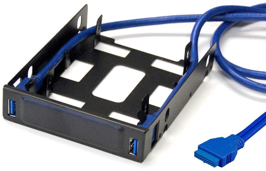 Nexstar USB 3.0 Front Panel for 3.5" Drive Bay with Dual 2.5" SSD/HDD Bracket (HDA-302H)