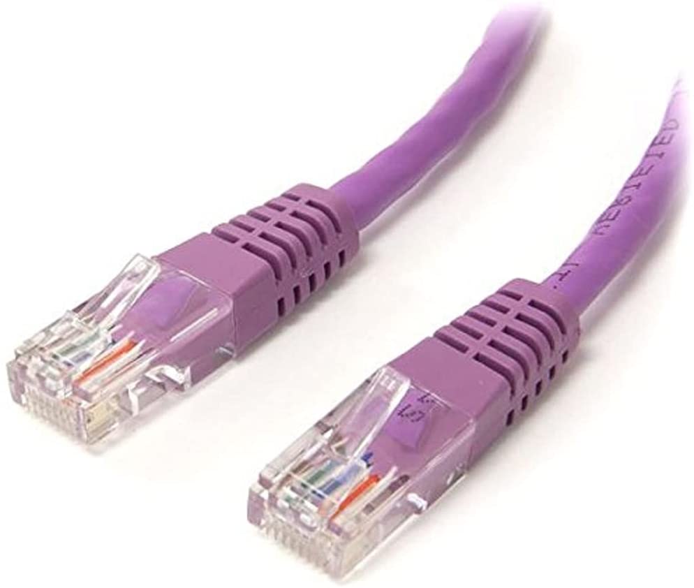 StarTech.com 6 ft Cat5e Patch Cable with Molded RJ45 Connectors - Purple - Cat5e Ethernet Patch Cable - 6ft UTP Cat 5e Patch Cord (M45PATCH6PL)