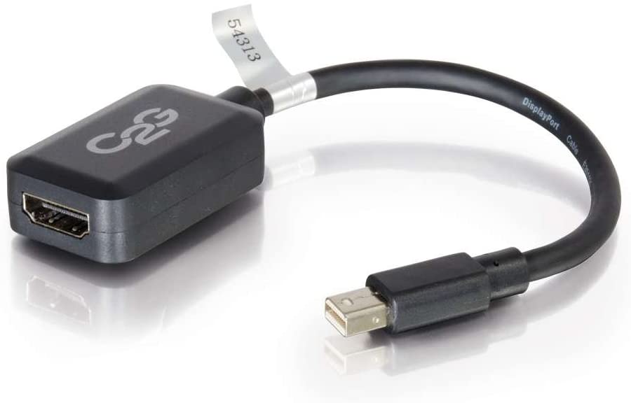 C2g/ cables to go C2G 54313 Mini DisplayPort Male to HDMI Female Adapter Converter, TAA Compliant, Black (8 Inches)