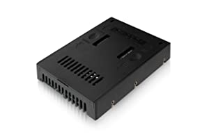 ICY DOCK Light Weight 2.5" to 3.5" SATA (22pin) HDD & SSD Converter / Mounting Kit for Internal 3.5" Drive Bay | EZConvert Lite MB882SP-1S-2B Classic Black