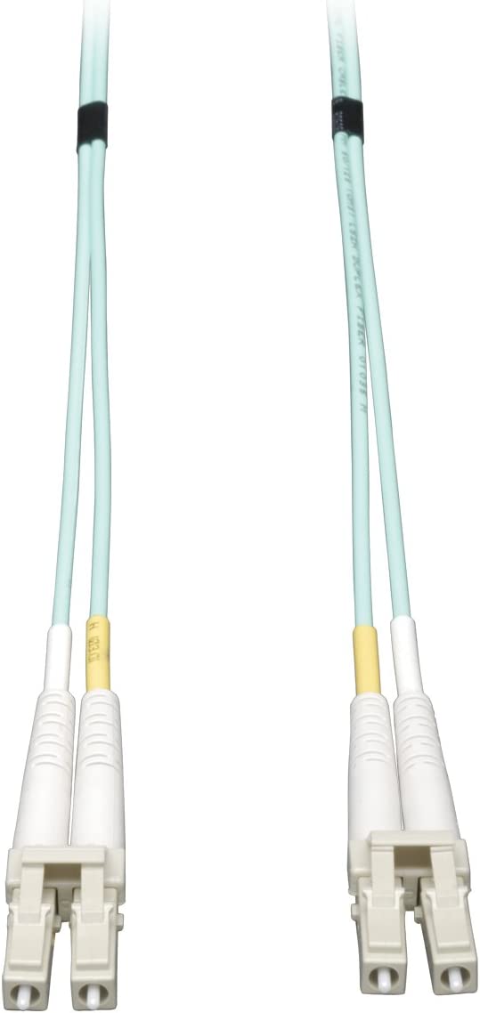 Tripp Lite 10Gb Duplex Multimode 50/125 OM3 LSZH Fiber Patch Cable, (LC/LC) - Aqua, 8M (26-ft.)(N820-08M) 8M OM3
