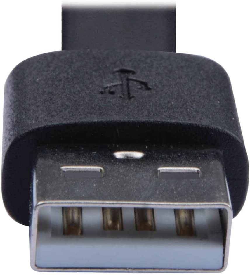 Tripp Lite USB-A to USB-C Cable, Flat Cable Design, USB 2.0, Thunderbolt 3 Compatible Sync and Charge, M/M 3 ft (U038-003-FL)