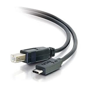 C2g/ cables to go C2G USB Cable, USB 2.0 Cable, USB C to B Cable, Black, 6 Feet (1.82 Meters), Cables to Go 28859 6 Feet Type C Male to B Male