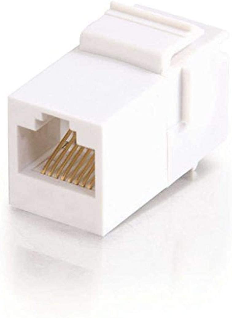 C2g/ cables to go C2G 03677 RJ45 (8P8C) Coupler Keystone Insert Module, White