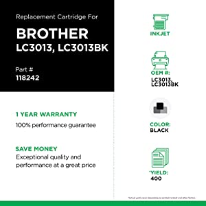 Clover imaging group Clover Imaging Replacement High Yield Ink Cartridge Replacement for Brother LC3013 | Black
