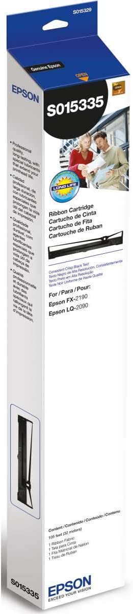 Epson S015335 FX 2190 LQ-2090 Ribbon Cartridge (Black) in Retail Packaging
