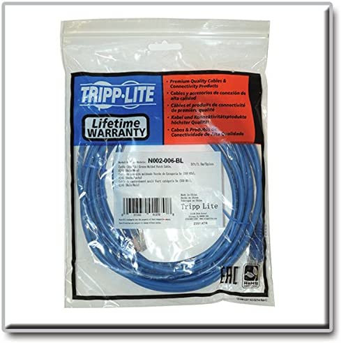Tripp Lite Cat5e 350MHz Molded Patch Cable (RJ45 M/M) - Blue, 6-ft.(N002-006-BL) 6 feet Blue