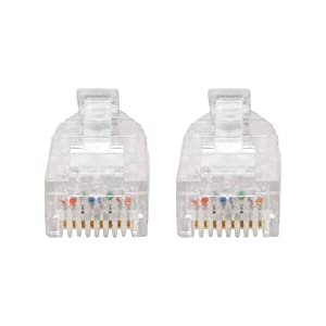 Tripp Lite Cat6 Gigabit Patch Cable, RJ45 M/M, Gigabit, Snagless, UTP, Molded, Slim, Black, 3 ft. (N201-S03-BK) Black 3 ft.