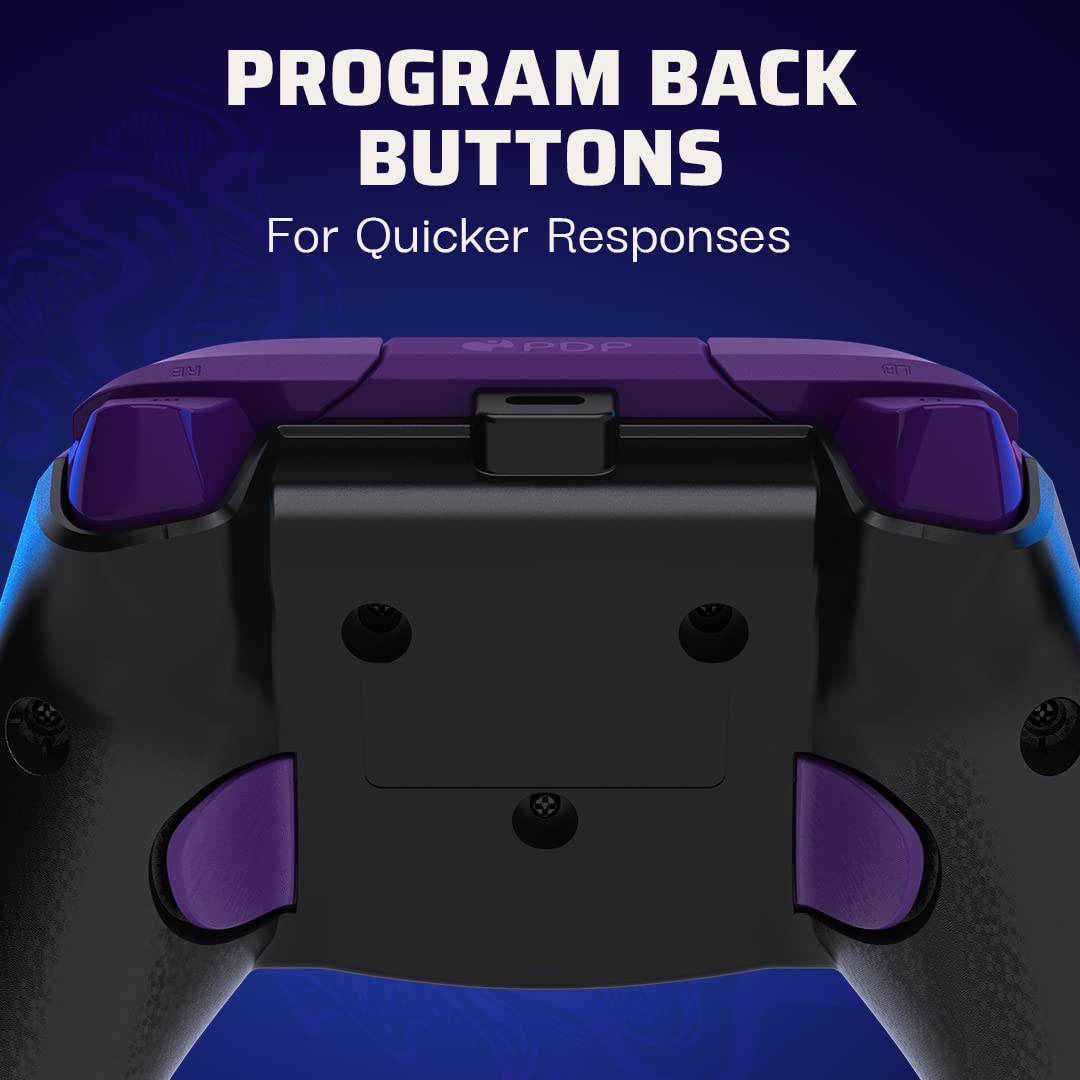 PDP REMATCH Advanced Wired Controller for Xbox Series X|S, Xbox One, Windows 10/11 - Purple Fade