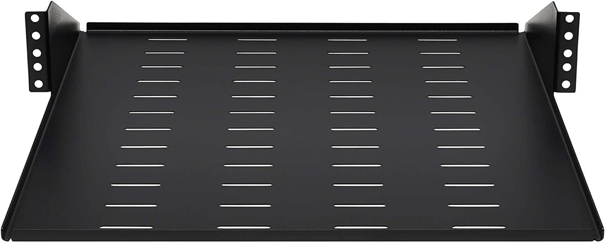 Tripp Lite 2U Center-Mounted Server Rack Enclosure Shelf, Vented Airflow Design, Mount Hardware Included, 21.5 inch Depth, 100 lbs / 45 kg Capacity, 5-Year Warranty (SRSHELF2PCENTER) 21.5" 2U Center-Mounted