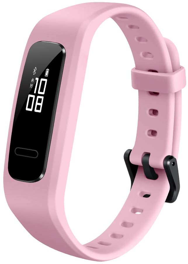 HUAWEI Band 3e Smart Fitness Activity Tracker, Dual Wrist & Footwear Mode, 5ATM Water Resistance for Swim, Professional Running Guidance, Pink, One Size