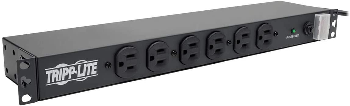 Tripp Lite 14 Outlet Network-Grade Rackmount PDU, 15A Surge Protected Power Strip, 15ft Cord with 5-15P 15A + Surge Protection Single
