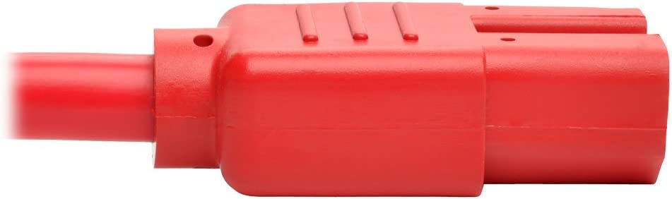 Tripp Lite P018-003-ARD 3' Heavy Duty Power Extension Cord, C14-C15, 15A, 14 AWG, Red Red 3 ft.