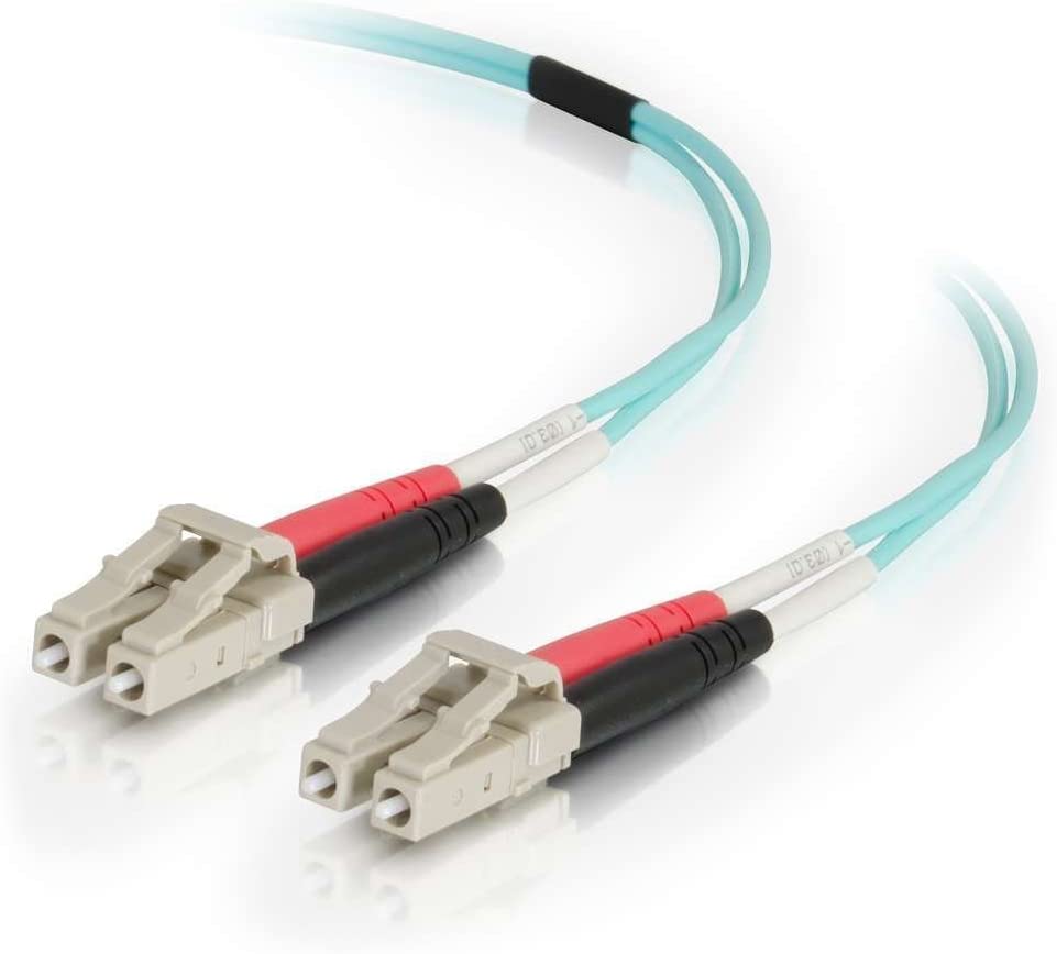 C2g/ cables to go C2G 00999 OM4 Fiber Optic Cable - LC-LC 50/125 Duplex Multimode PVC Fiber Cable, Aqua (9.8 Feet, 3 Meters)