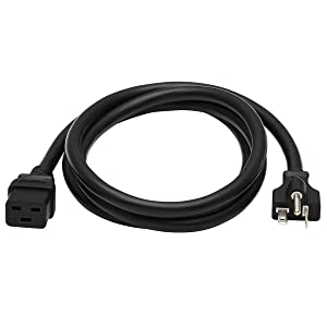 Tripp Lite C19 to NEMA 5-20P Heavy Duty Power Cord, 20A, 125V, 12AWG, Black, 6 Feet / 1.8 Meters, (P049-006)