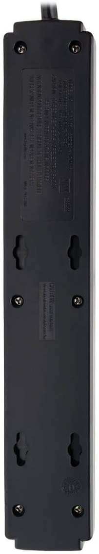 TRIPP LITE 6 Outlet Surge Protector Power Strip, Extra Long Cord 15ft, Black - TRPTLP615B 15ft Cord (Black)
