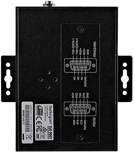 StarTech.com 4 Port Serial Hub USB to RS232/RS485/RS422 Adapter - Industrial USB 2.0 to DB9 Serial Converter Hub - IP30 Rated - Din Rail Mountable Metal Serial Hub - 15kV ESD Protection (ICUSB234854I)