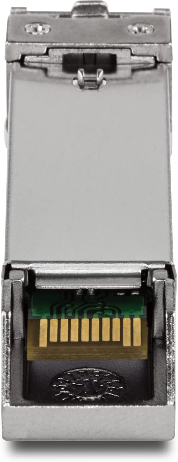 TRENDnet SFP to RJ45 Industrial Single-Mode LC Module (10km), TI-MGBS10, 1000Base-LX Industrial SFP, Compliant with IEEE 802.3z Gigabit Ethernet, Data Rates of up to 1.25Gbps, Lifetime Protection 10 KM