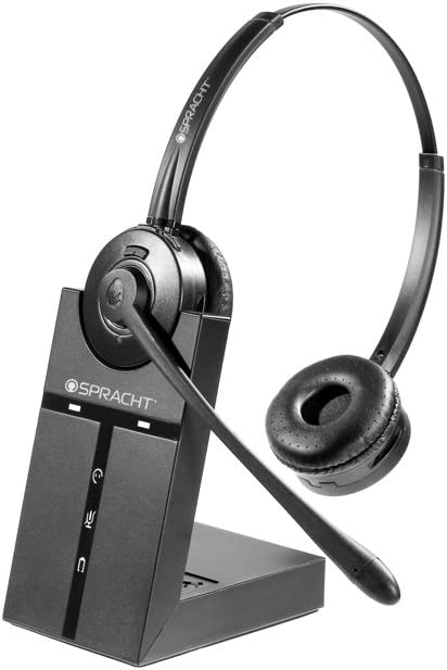 Spracht HS-2019 Zum Maestro DECT Stereo Dual Ear Wireless Headset for Desktop Phones