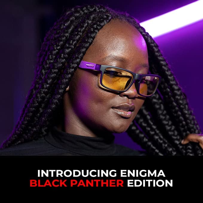 Gunnar optiks GUNNAR - Gaming Glasses - Blocks 65% Blue Light - Enigma Black Panther Amber Lens