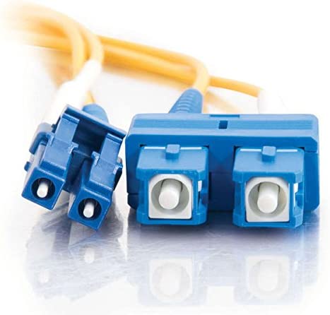 C2g/ cables to go C2G 29920 OS2 Fiber Optic Cable - LC-SC 9/125 Duplex Multimode PVC Fiber Cable, Yellow (9.8 Feet, 3 Meters)