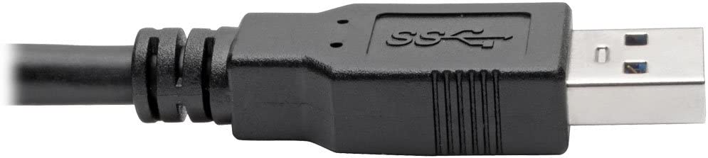 Tripp Lite USB 3.0 SuperSpeed A/A Cable for U325 Keystone Panel Mount Couplers Black M/M 6ft 6' (U325-006) 6 ft.