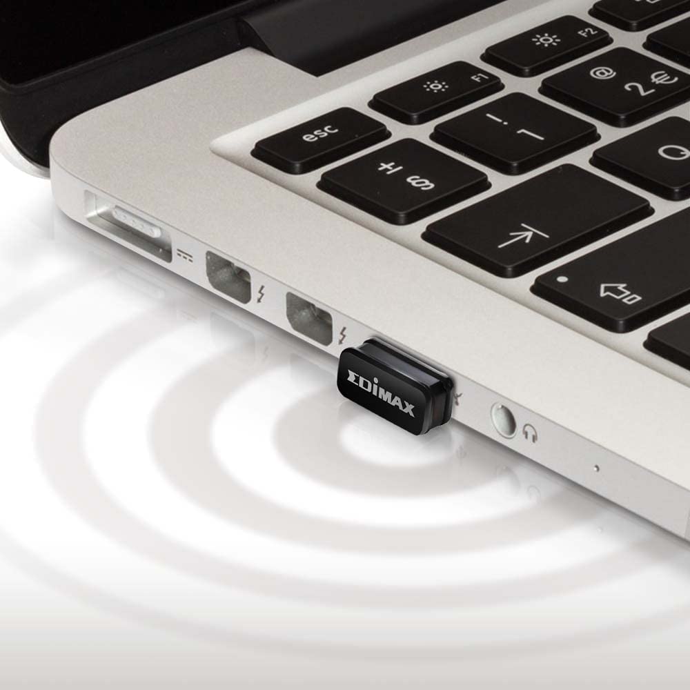 Edimax Wi-Fi 4 802.11n Adapter for PC *New Version* Wireless N150 Nano USB Adapter Dongle,150Mbps, Smallest Wi-Fi 4 Dongle, Win 11 Plug-n-Play, Mac OS, Linux, EW-7811Un V2, Black