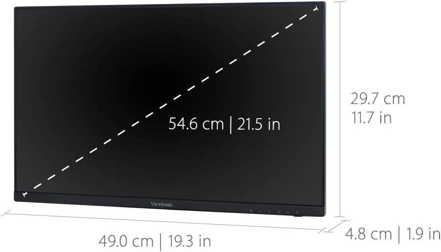ViewSonic VA2256-MHD_H2 Dual Pack Head-Only 1080p IPS Monitors with Ultra-Thin Bezels, HDMI, DisplayPort and VGA for Home and Office 22-Inch Dual Pack