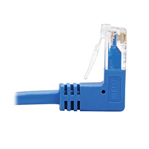 Tripp Lite Down Angle Cat6 Ethernet Cable, Gigabit Molded Slim UTP Network Patch Cable, Blue, 15 ft. (N204-S15-BL-DN) Down Angle 15-ft.