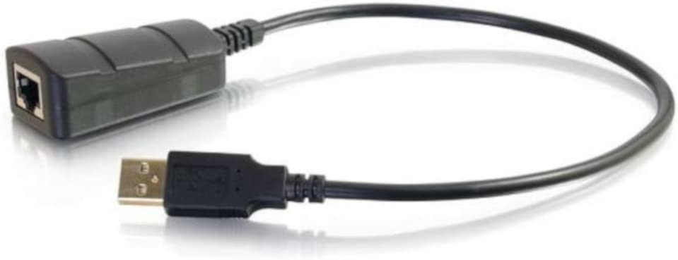 C2g/ cables to go C2G USB Extender, 1 Port USB 2.0 over Cat5/6, up to 150 Feet (45.72 Meters), Black, Cables to Go 54284 USB 1 Port Extender