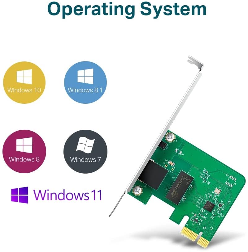 TP-Link 10/100/1000Mbps Gigabit Ethernet PCI Express Network Card (TG-3468), PCIE Network Adapter, Network Card, Ethernet Card for PC, Win10 supported Wired Gigabit PCIe Adapter