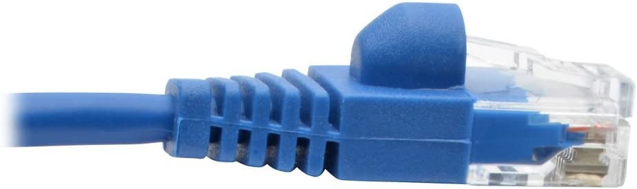 Tripp Lite Cat6a 10G Ethernet Cable, Snagless Molded Slim UTP Network Patch Cable (RJ45 M/M), Black, 1 Foot / 0.3 Meters, Manufacturer's Warranty (N261-S01-BK) Blue 1 Foot UTP / Slim