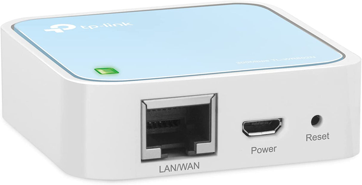 TP-Link N300 Wireless Portable Nano Travel Router(TL-WR802N) - WiFi Bridge/Range Extender/Access Point/Client Modes, Mobile in Pocket