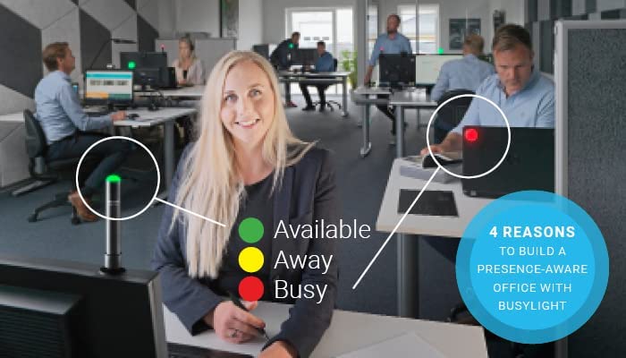 Kuando Busylight UC Alpha (15306) - Presence Light and Ringer - Do not Disturb Light - Free Busylight Software for Microsoft Teams, Skype4B, Jabber, Webex, RingCentral, Zoom, Avaya, 3CX and More