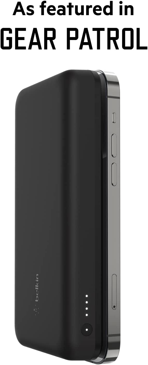 Belkin Wireless Portable Charger Power Bank Compatible with MagSafe, 10000 mAh with Fast 7.5W Wireless Charging & MagSafe Compatible Car Phone Magnetic Charging Mount Charger Power + Charging Mount