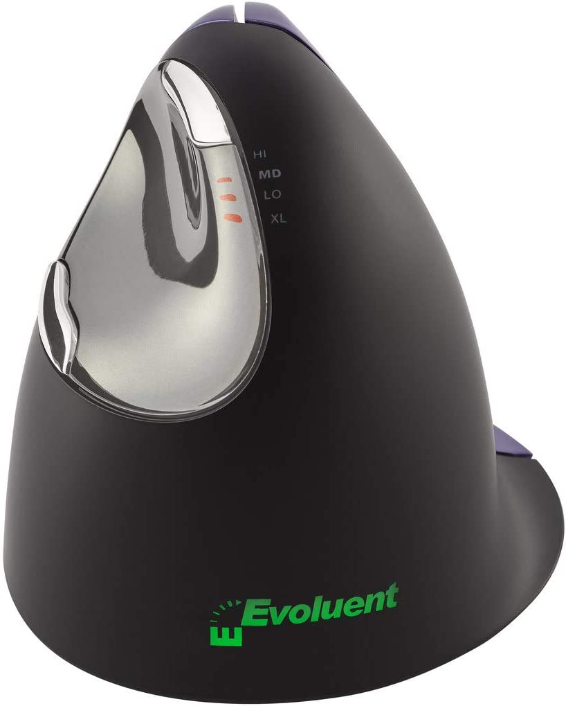 Evoluent VM4S VerticalMouse 4 Right Hand Ergonomic Mouse with Wired USB Connection (Small Size)
