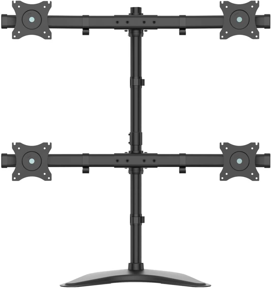 Tripp Lite Quad Screen Monitor Mount, Quad Display Desktop Monitor Stand for 13 to 27 inch Flat Screen Displays (DDR1327MQ)